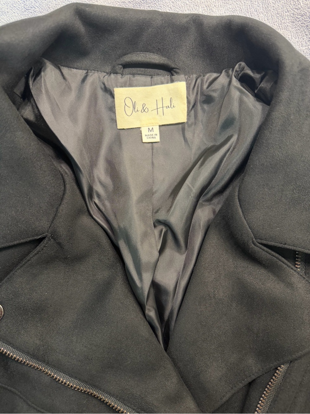 Oli & Hali Black Suede Fringe Jacket - Picture 3 of 8